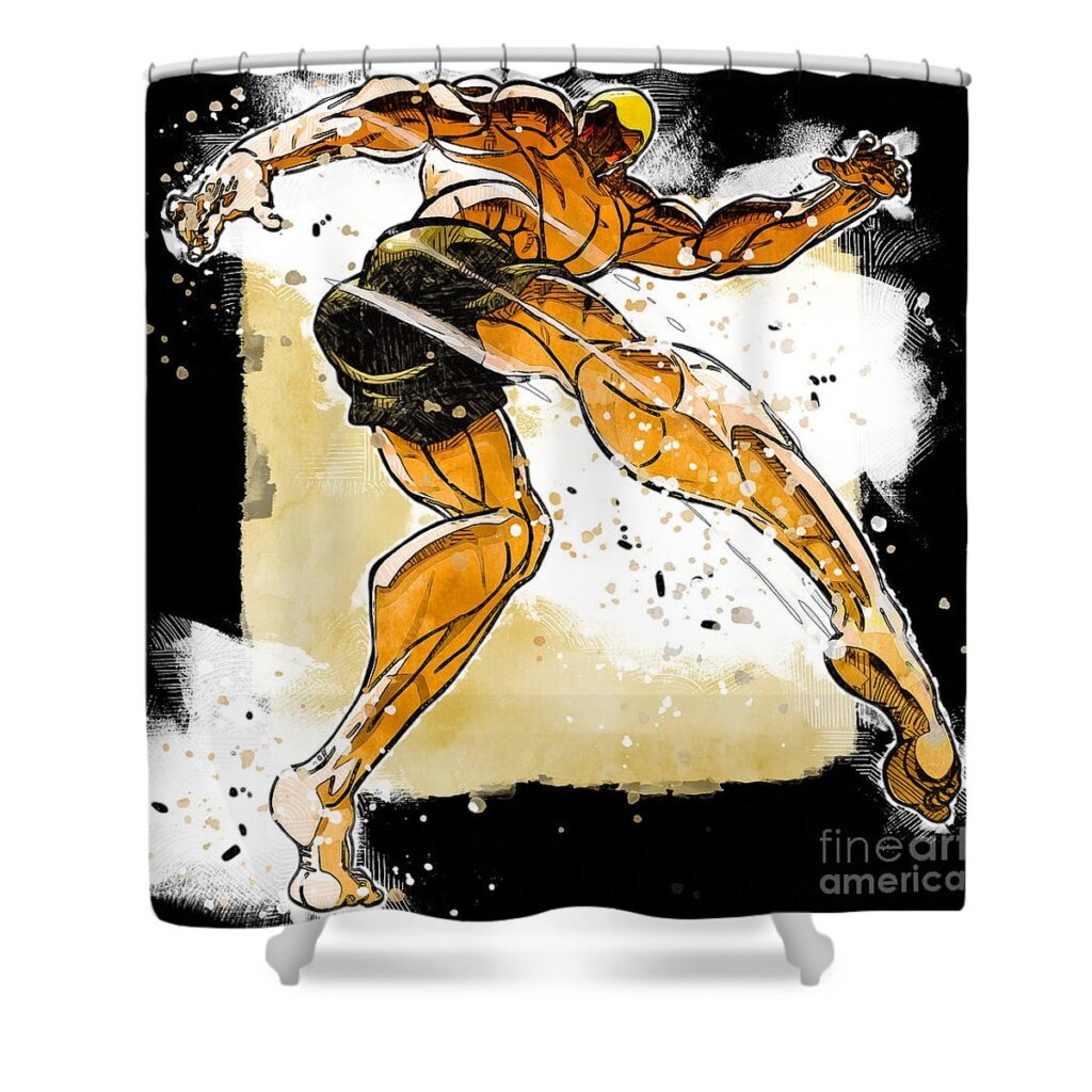 mo5875 character baki 2018 movie poster joanie marvin - Anime Shower Curtains