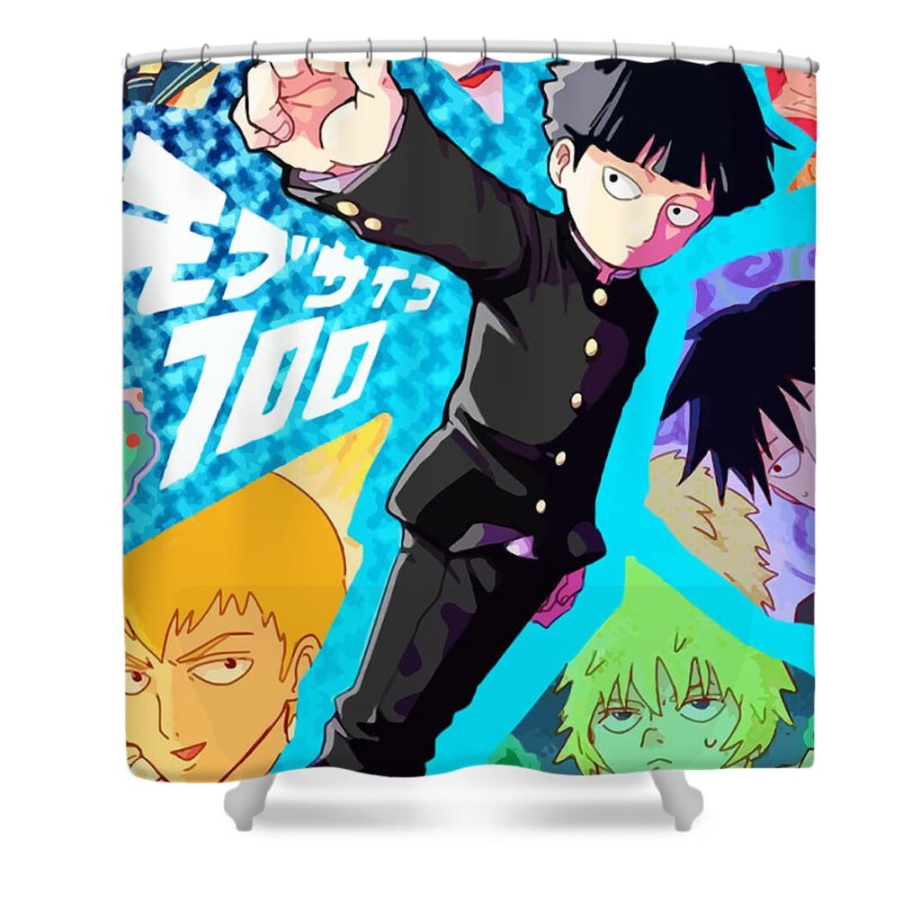 mob psycho poster young price - Anime Shower Curtains