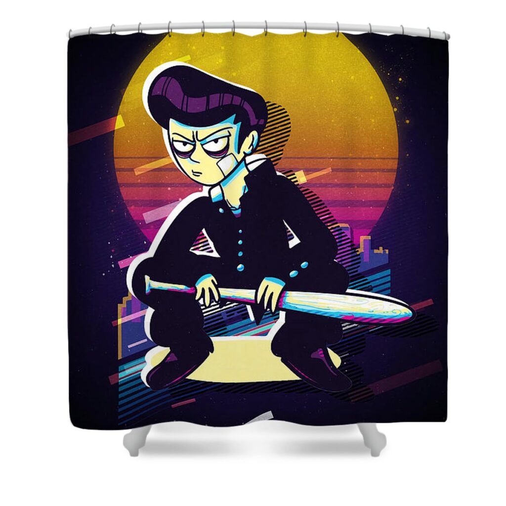 mob psycho red will james - Anime Shower Curtains
