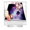 music vintage retro run makoto run distressed jujutsu kaisen unisex douxie grimo transparent - Anime Shower Curtains