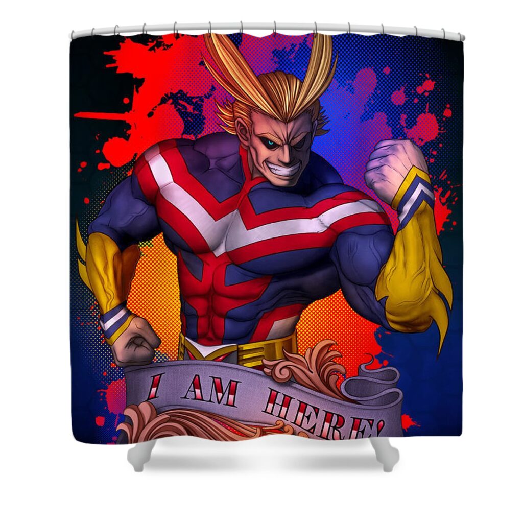 my hero academia all might ben krefta - Anime Shower Curtains