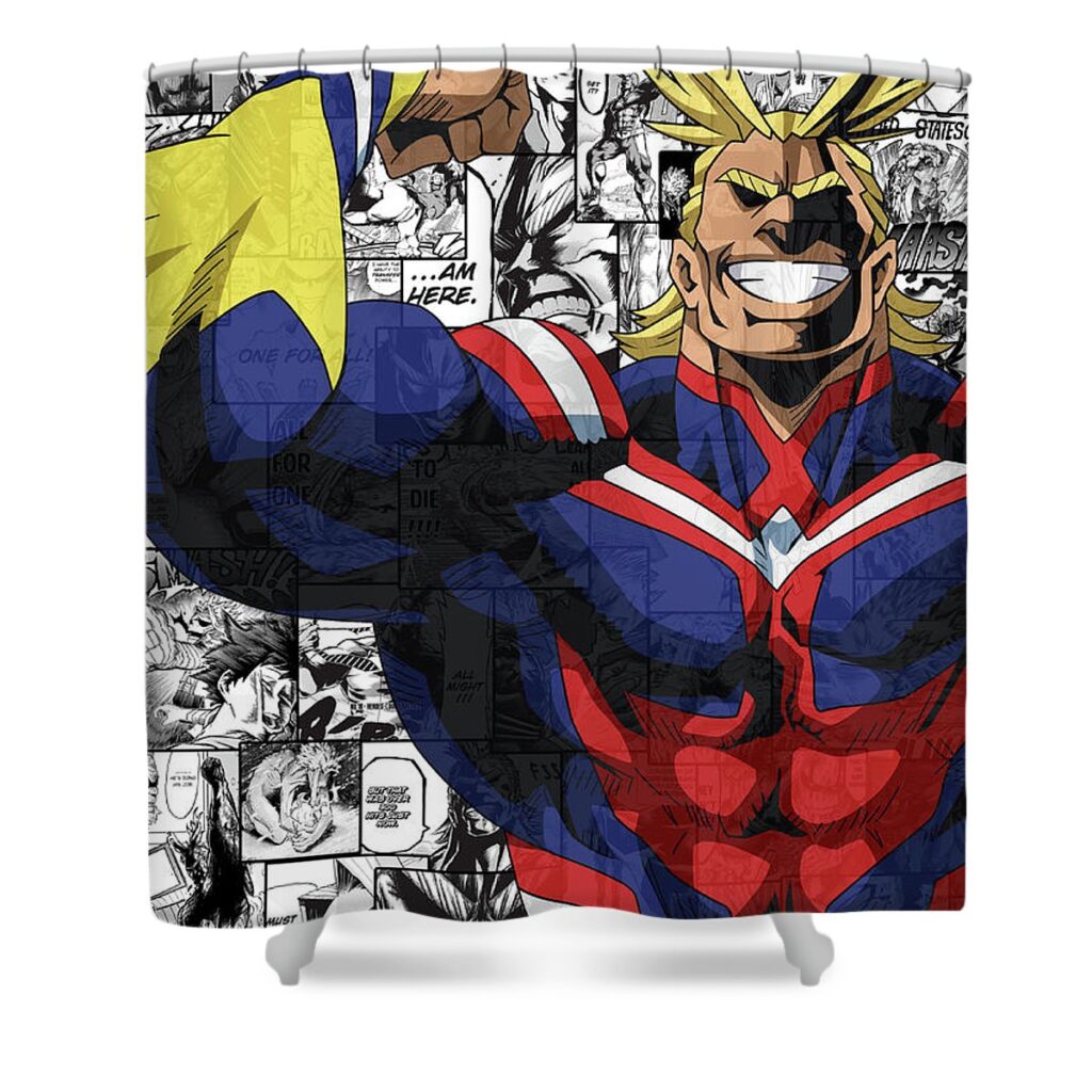 my hero academia all might toufik kessab - Anime Shower Curtains