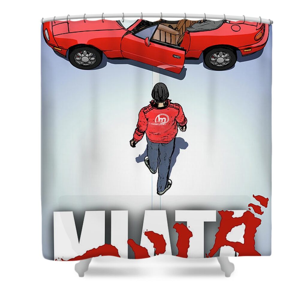 na miata akira tribute christopher smith - Anime Shower Curtains