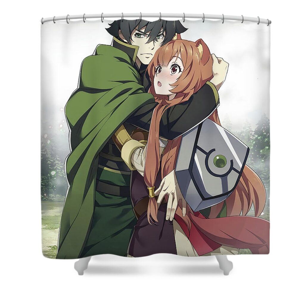 naofumi and rapthalia jordan launch - Anime Shower Curtains