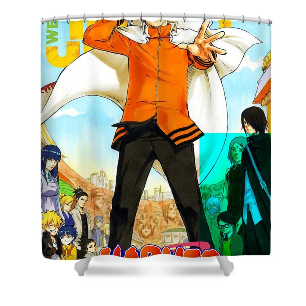 naruto pose mutia lopi - Anime Shower Curtains