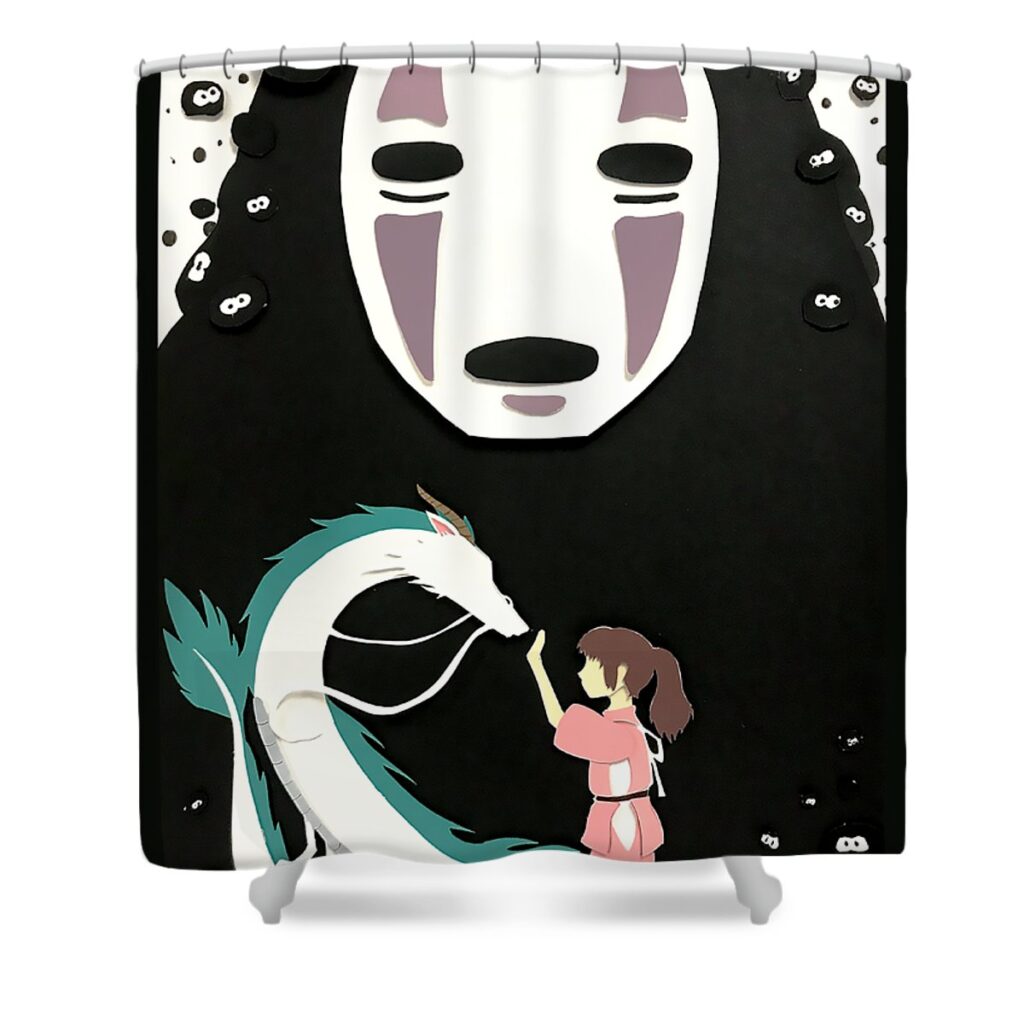 no face dewi kur transparent - Anime Shower Curtains