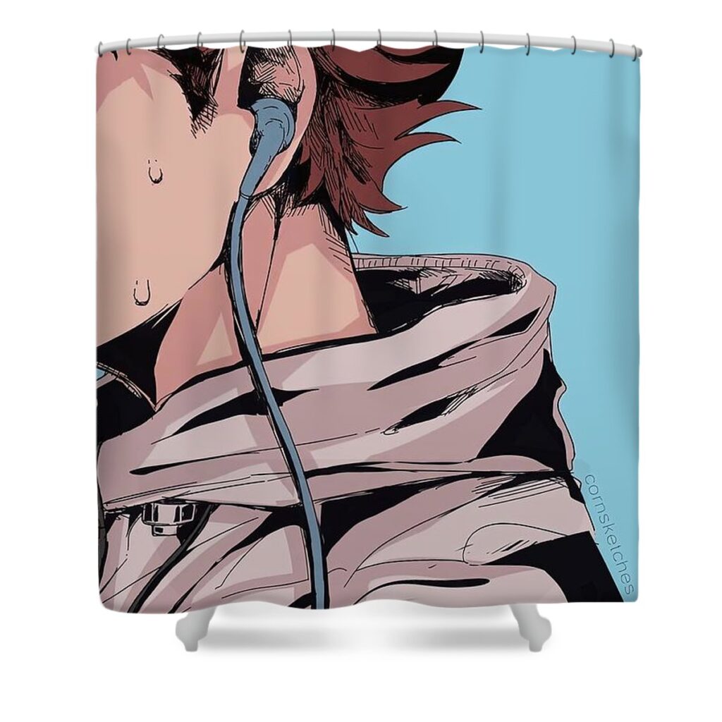 oikawas ear haikyuu claire cooper - Anime Shower Curtains
