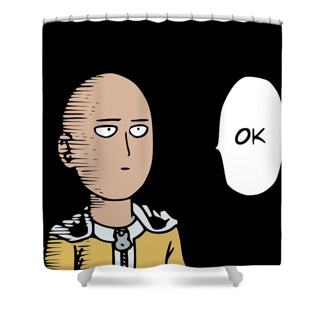 ok face teddie stibbs - Anime Shower Curtains