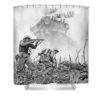 okinawa battlefield andrea gatti - Anime Shower Curtains