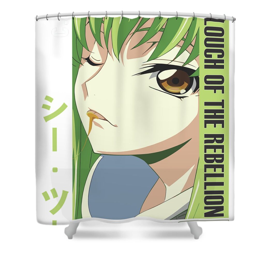 people call me cc pizza girl code geass heroes movie for child transparent - Anime Shower Curtains