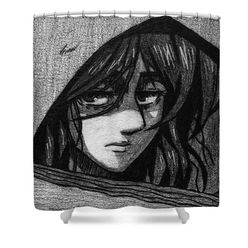 pieck from aot levon christian - Anime Shower Curtains