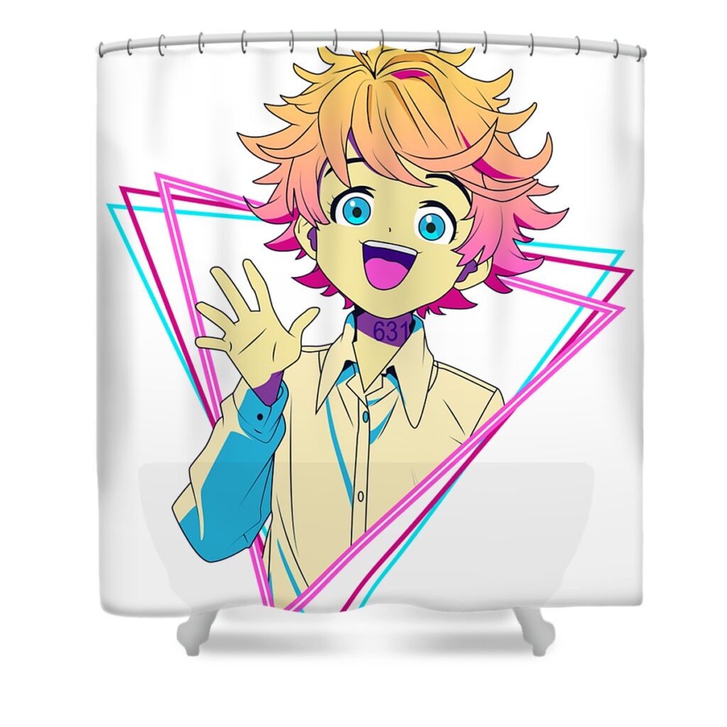 placidity the promised neverland cute fans inny shop transparent - Anime Shower Curtains