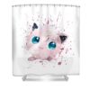 pokemon jigglypuff watercolor mihaela pater transparent - Anime Shower Curtains