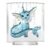 pokemon vaporeon watercolor mihaela pater transparent - Anime Shower Curtains