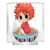 ponyo tinh tran le thanh transparent - Anime Shower Curtains