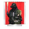 red partners in chaos lotus leafal transparent - Anime Shower Curtains