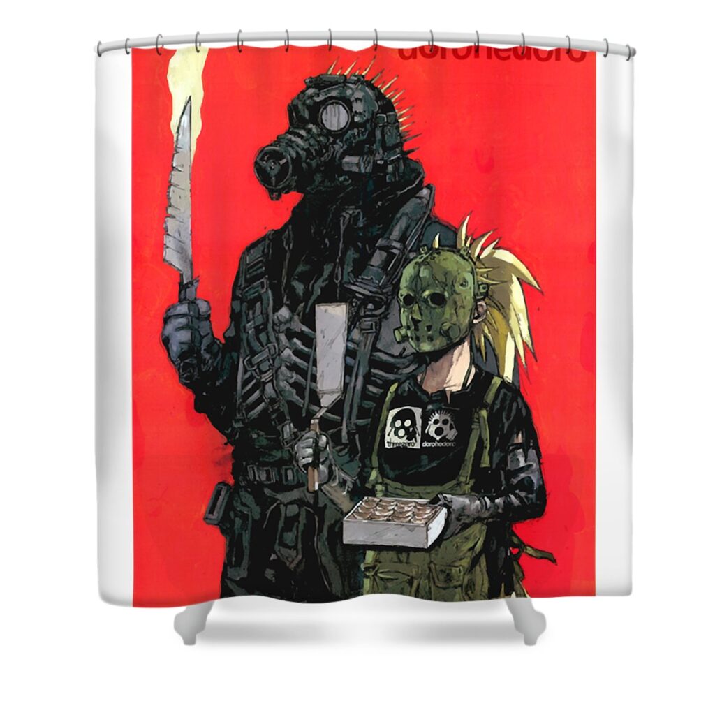 red partners in chaos lotus leafal transparent - Anime Shower Curtains