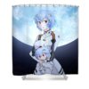 rei and rei little evangelion naud hollak transparent - Anime Shower Curtains