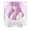 retro saint seiya art saori characters anime manga for fans lotus leafal transparent - Anime Shower Curtains