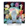 rick and morty camelia moldoveanu - Anime Shower Curtains