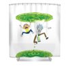 rick and morty falling portal to portal carter briar transparent - Anime Shower Curtains
