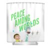 rick and morty peace among worlds portal carter briar transparent - Anime Shower Curtains