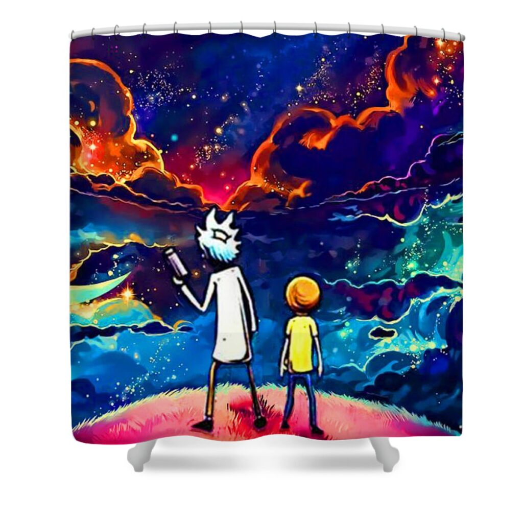 rick and morty soraya p coughlan - Anime Shower Curtains
