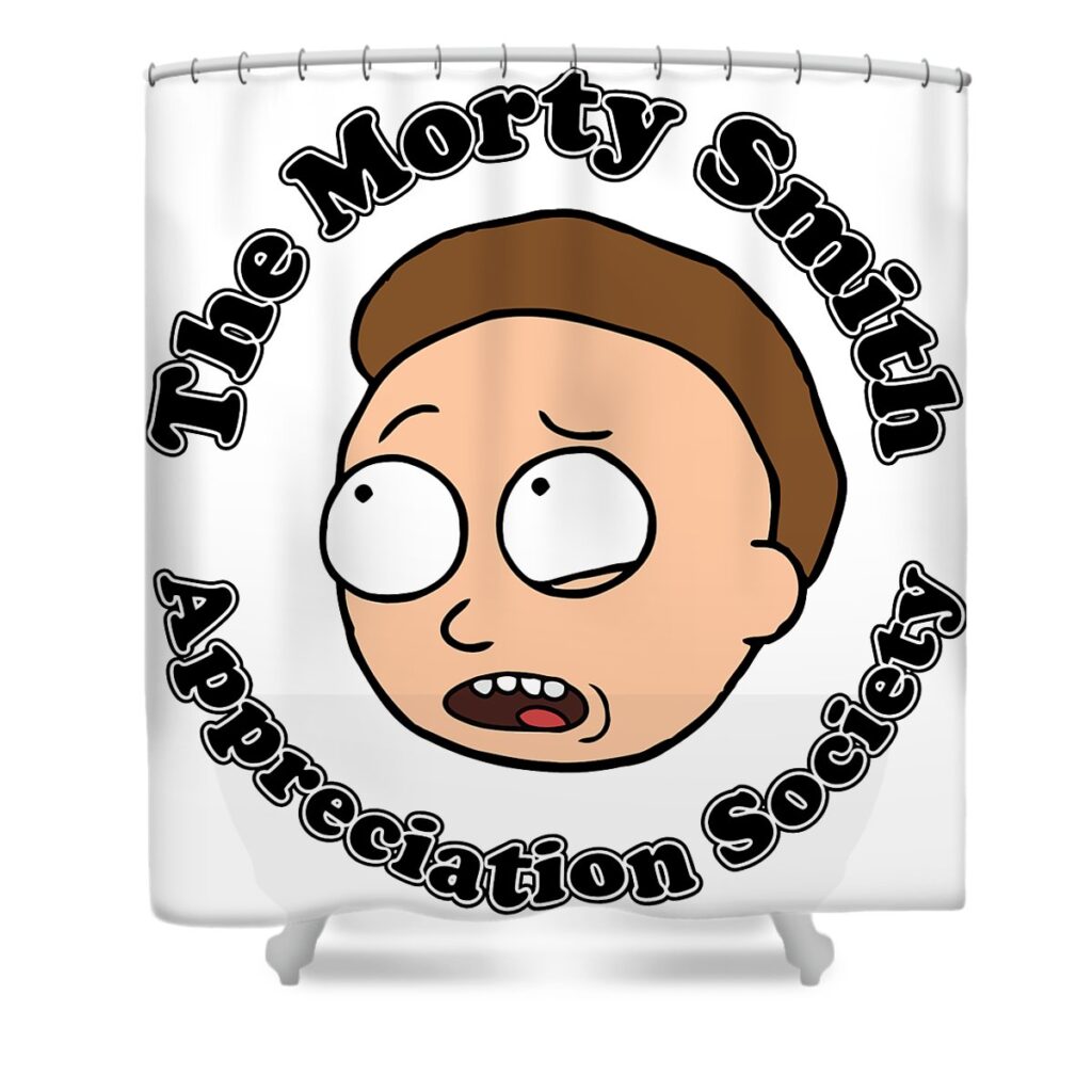 rick and morty the morty smith appreciation society austin f bishop transparent - Anime Shower Curtains