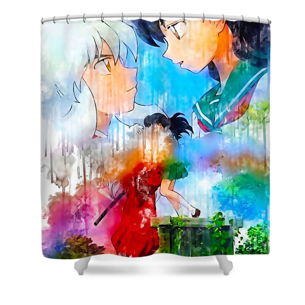 s03214 anime inuyasha sherman barrows - Anime Shower Curtains