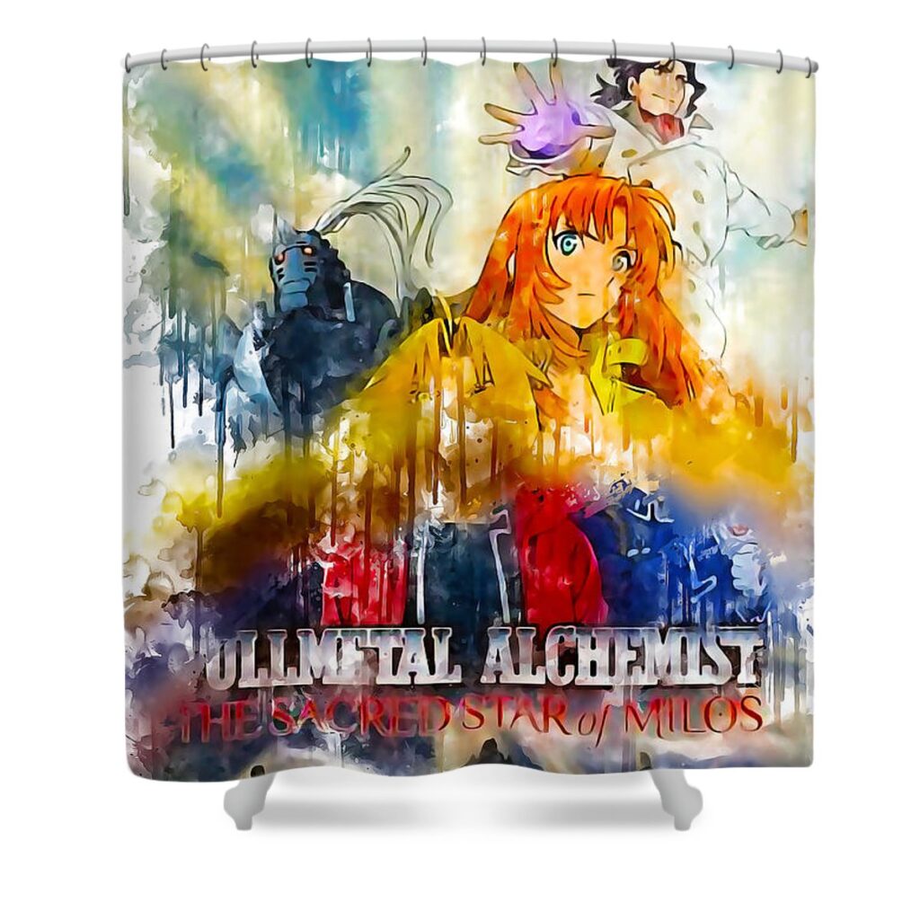 s03484 anime fullmetal alchemist the movie the sacred star of milos sherman barrows - Anime Shower Curtains
