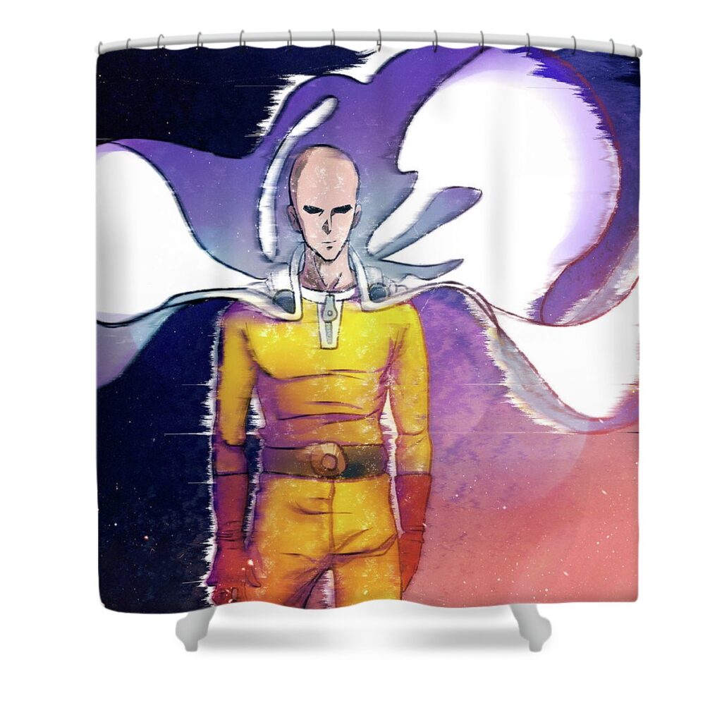 saitama the hero nobody expected teddie stibbs - Anime Shower Curtains