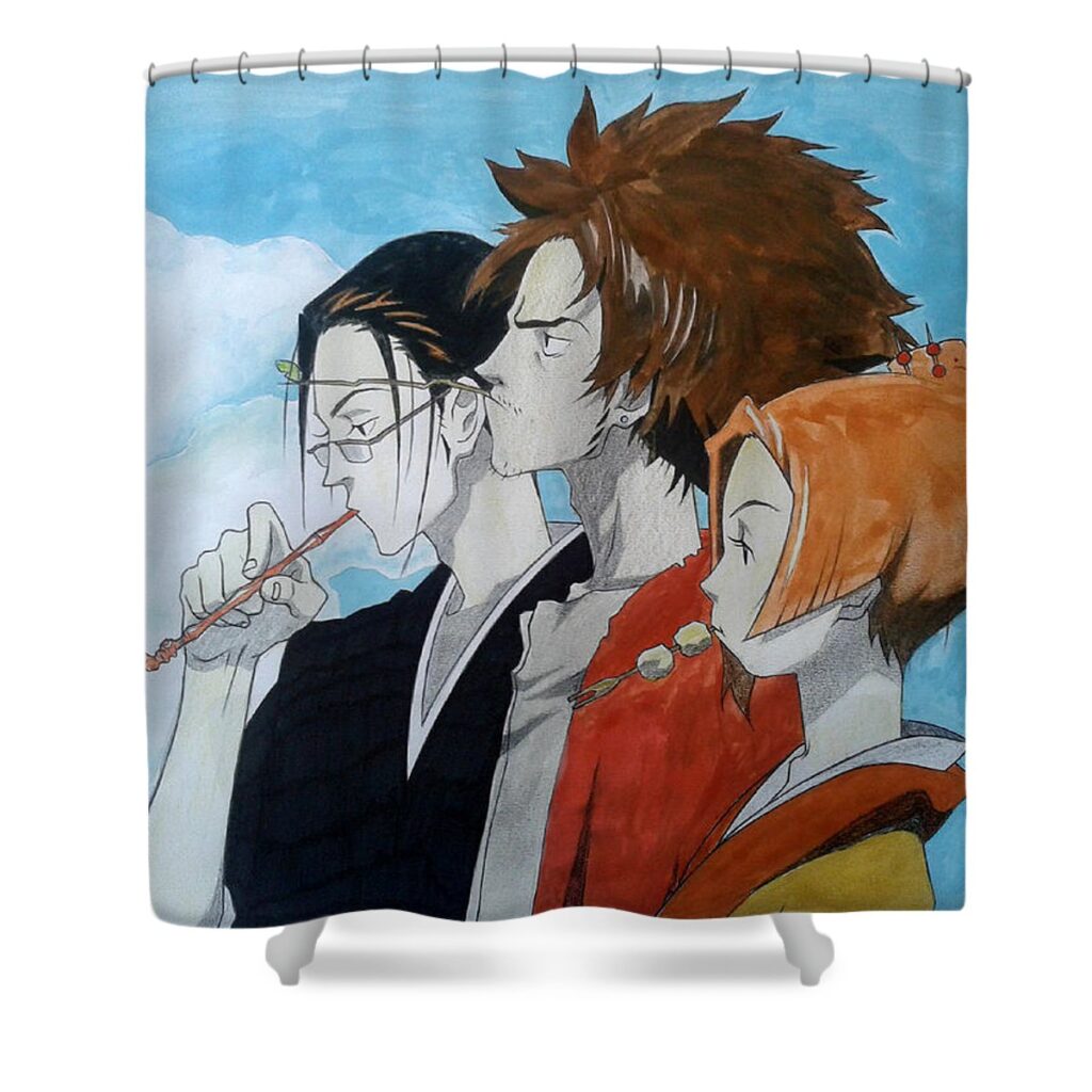 samurai champloo group uzeir mustafa - Anime Shower Curtains