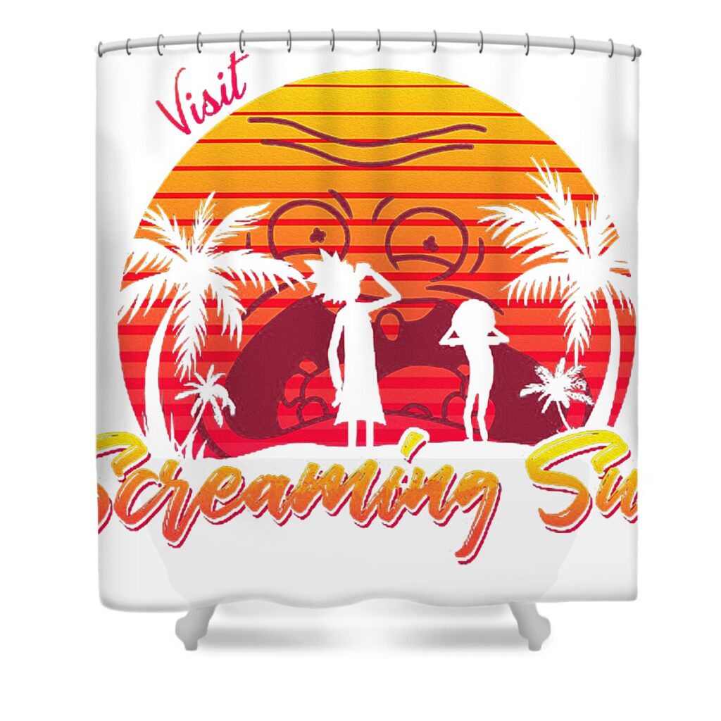 screaming sun cheryl knox transparent - Anime Shower Curtains