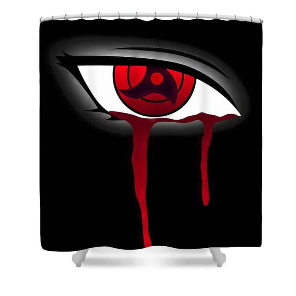 sharingan itachi lac lac - Anime Shower Curtains