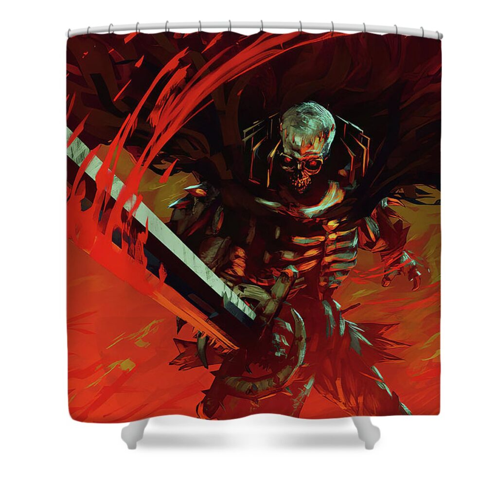 skull knight berserk lac lac - Anime Shower Curtains