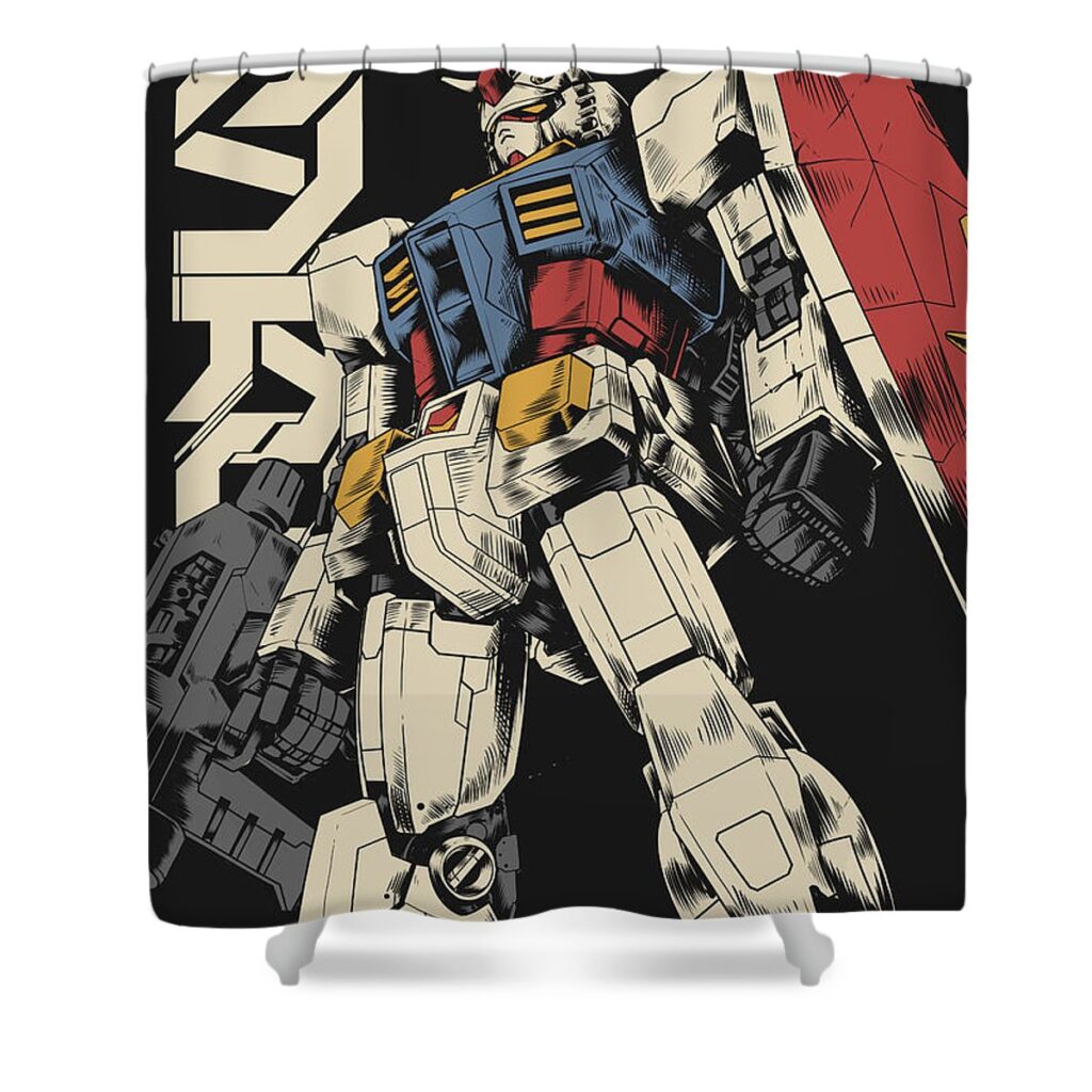 the gundam wahyudi pratama - Anime Shower Curtains