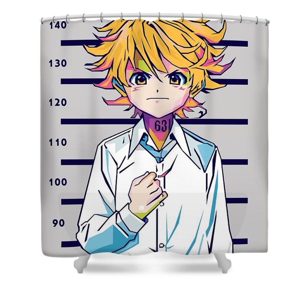 the promised neverland 5 poster allen daisy - Anime Shower Curtains