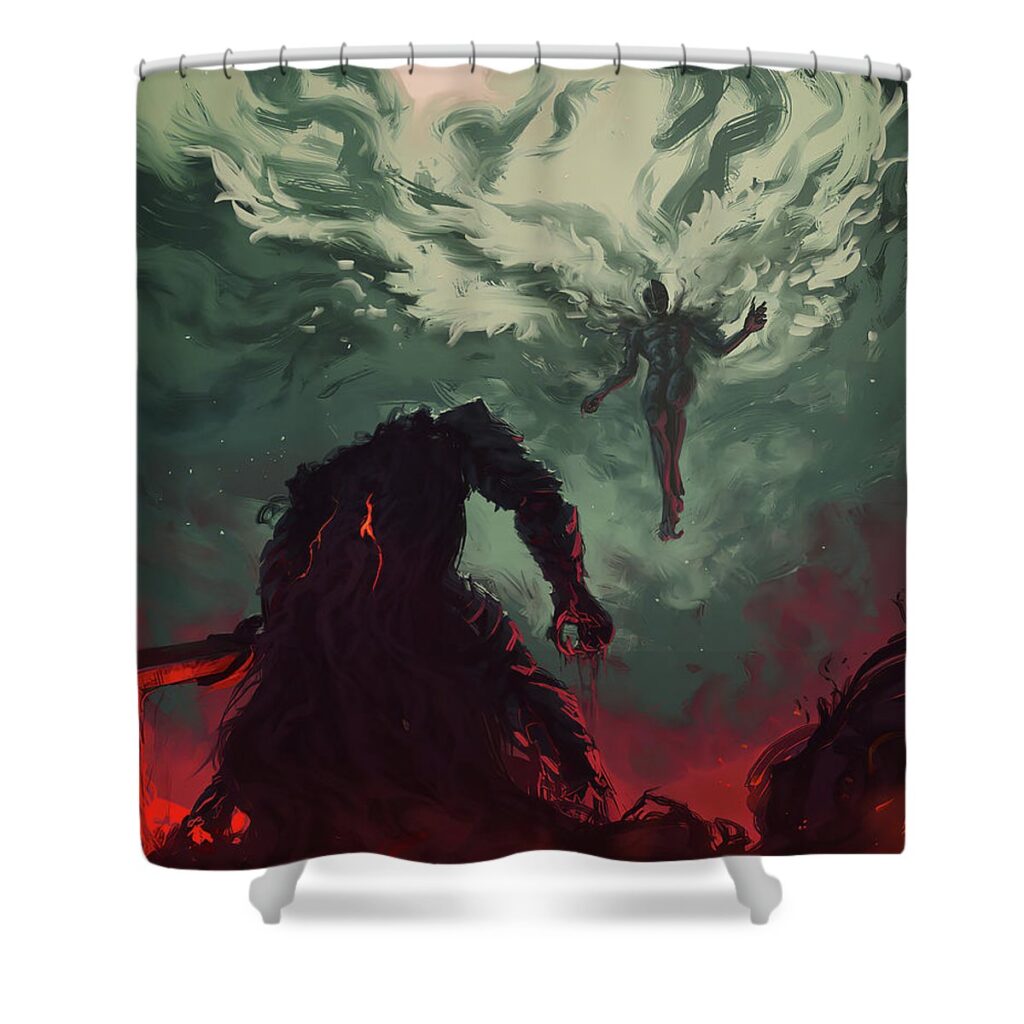 time to release the beast berserk lac lac - Anime Shower Curtains