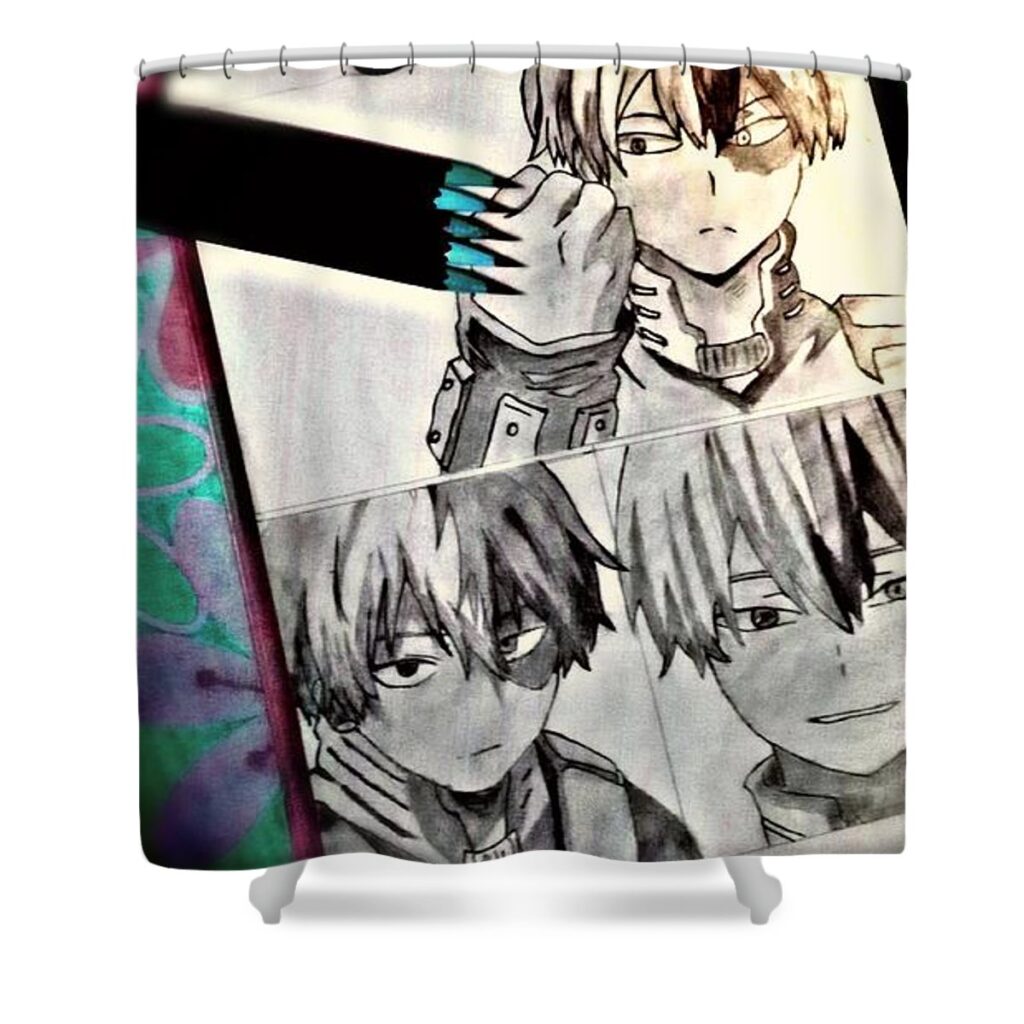 todoroki my hero academia sumanta chatterjee - Anime Shower Curtains