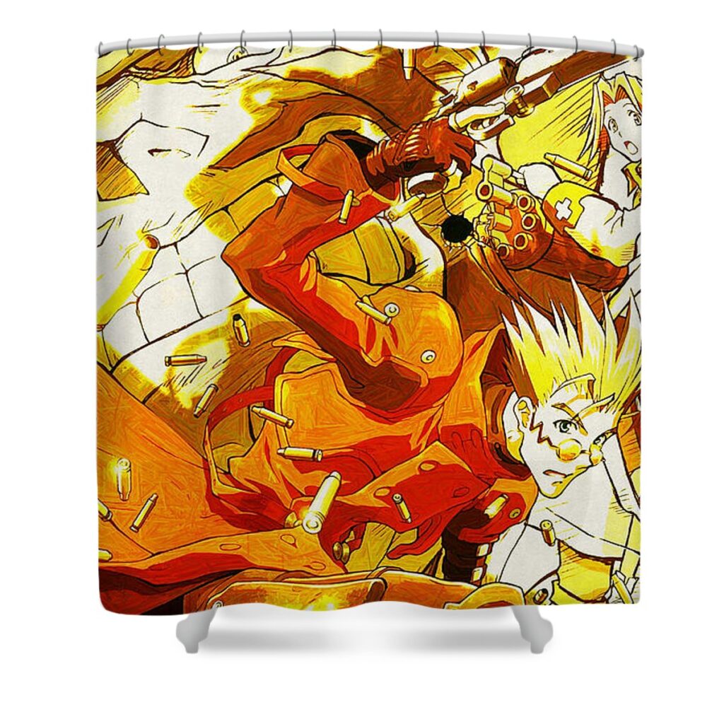 trigun lora battle - Anime Shower Curtains
