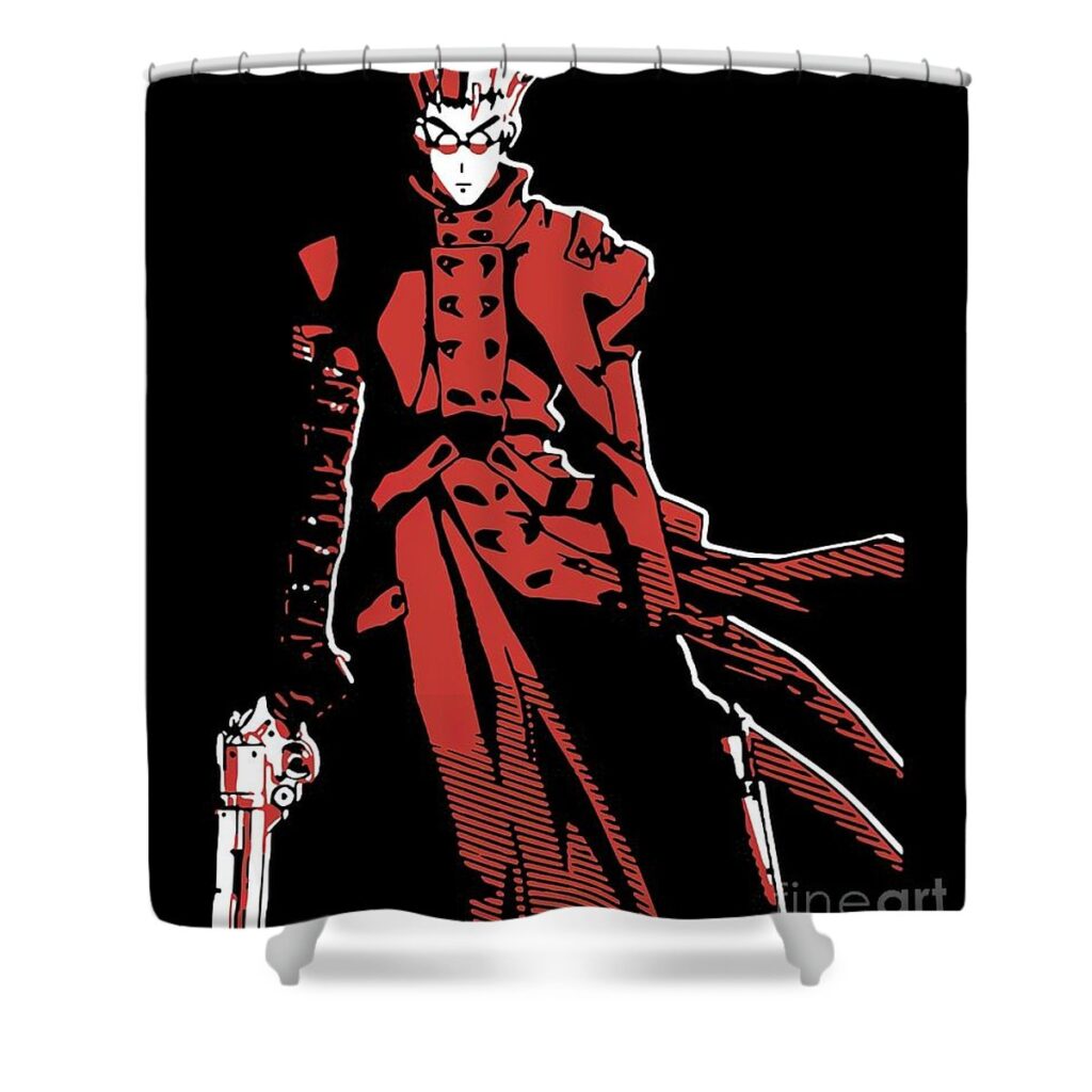 trigun retro vintage eileen cooper - Anime Shower Curtains