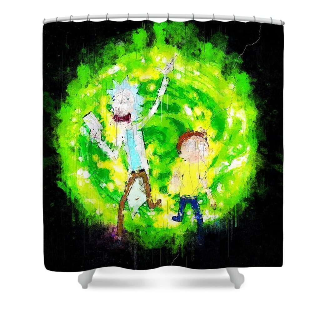 tv show rick and morty carrie stanton - Anime Shower Curtains