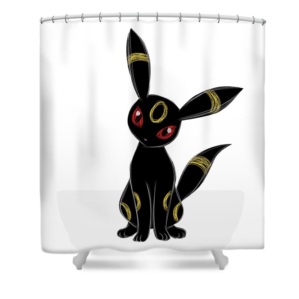 umbreon pokemon john gerald tubale transparent - Anime Shower Curtains