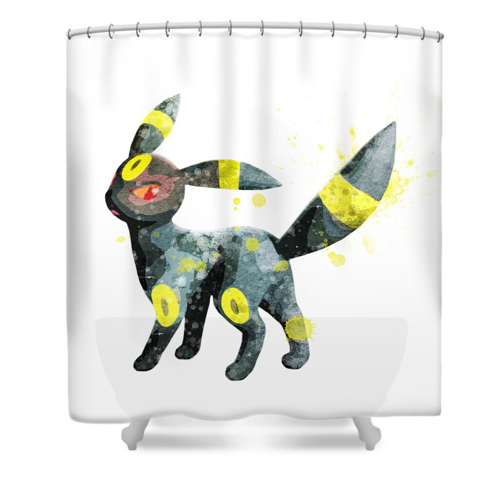 umbreon pokemon watercolor mihaela pater transparent - Anime Shower Curtains