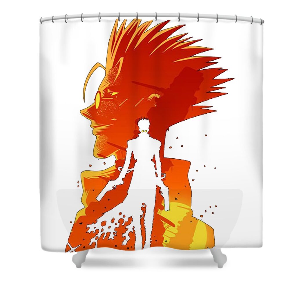 vash deadly eyes transparent - Anime Shower Curtains