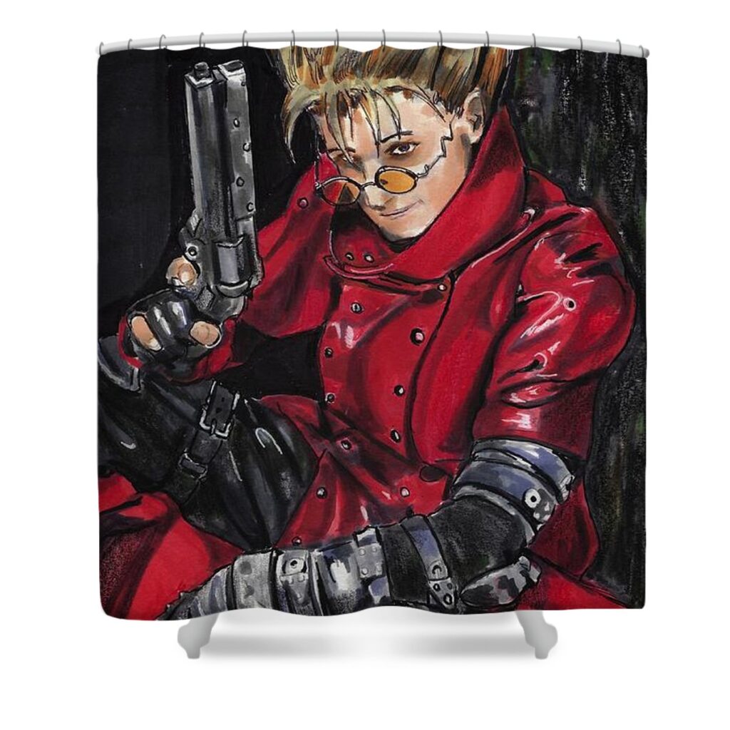 vash the stampede shawn howe - Anime Shower Curtains
