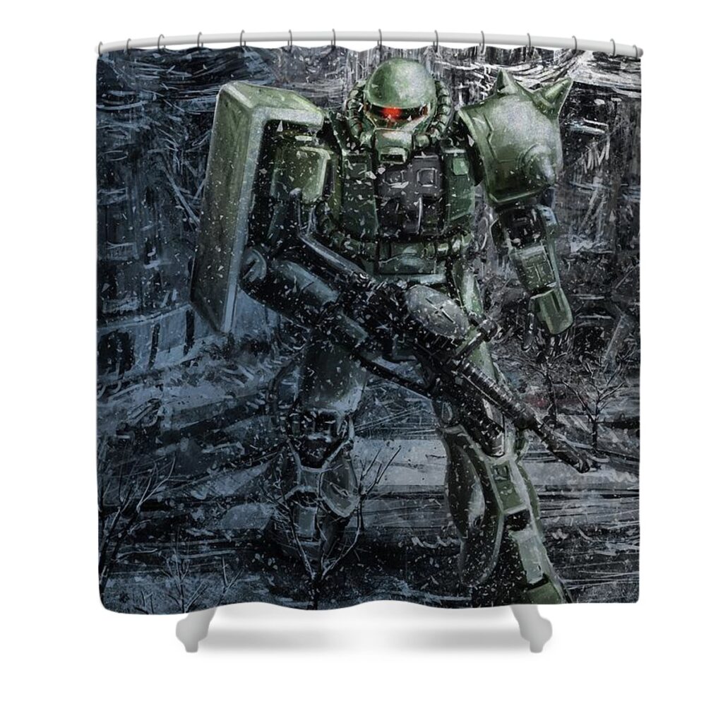 zaku andrea gatti - Anime Shower Curtains