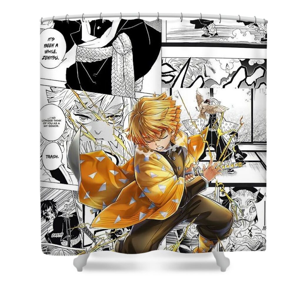zenitsu justin gian santos - Anime Shower Curtains