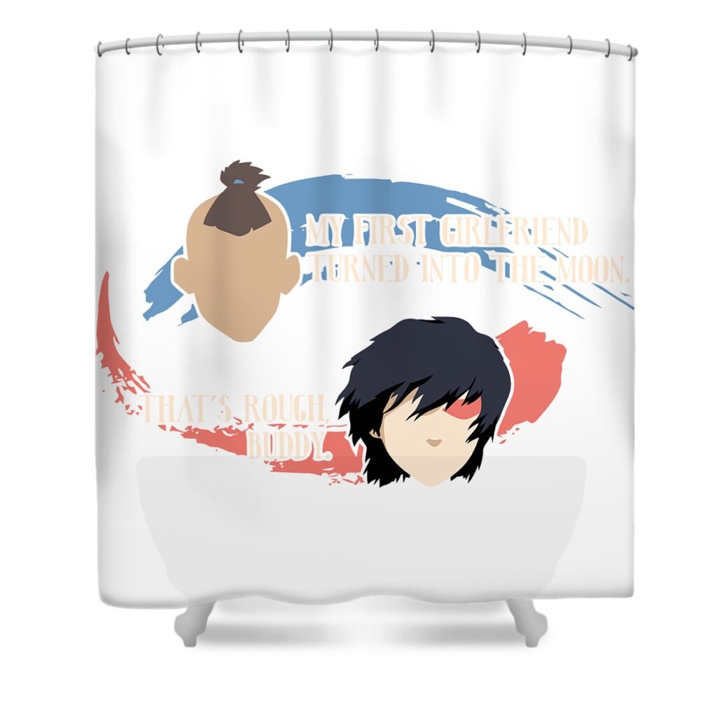 zuko that is rough buddy avatar the last airbender carlyn p lee transparent - Anime Shower Curtains
